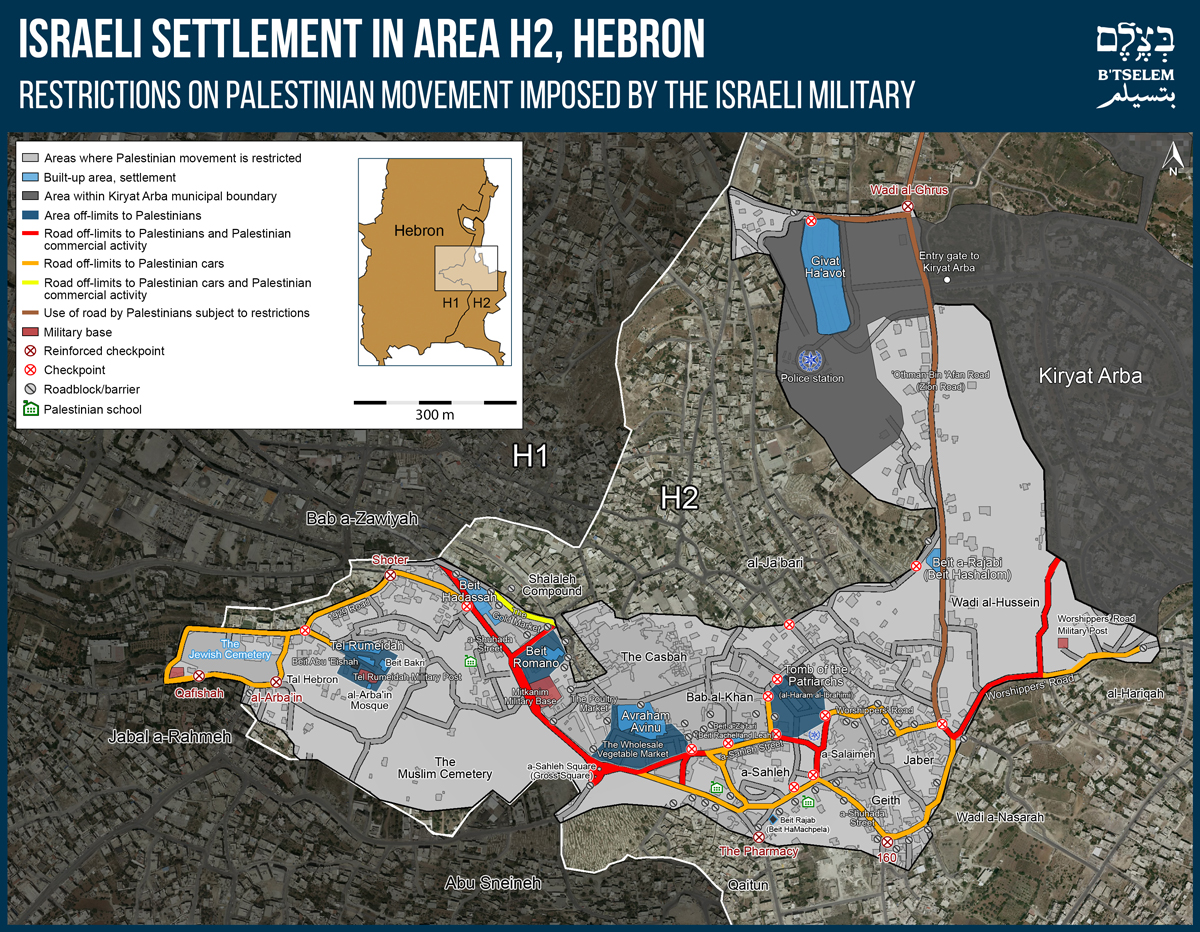 Map of Hebron city center