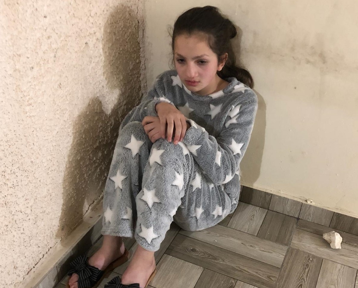 سما بوزية (11 عاما) التي هاجمها المستوطنون في كفل حارس، 24.12.20. تصوير: عائلة بوزية