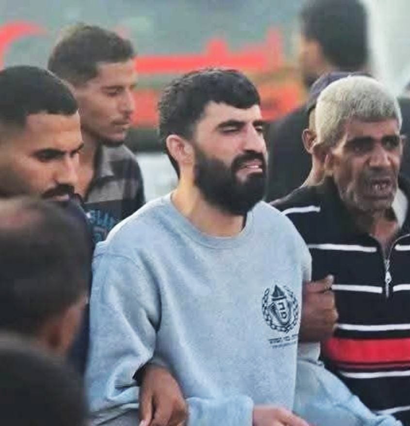 هيثم سالم بعد الإفراج عنه. صورة قدمها الشاهد مشكورًا 