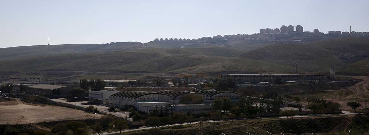 The settlement industrial park of Mishor Adumim, near the planned plant site. Photo by Ronen Zvulun, Reuters, 3 Feb. 2016
