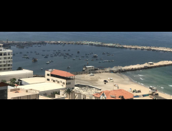Fishing pier, Gaza strip. Photo by Muhammad Sabah, B'Tselem