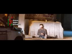 ראג'ח א-ראזם מעוכב במחסום ג'אבר. התמונה באדיבות ארגון מגיני זכויות אדם