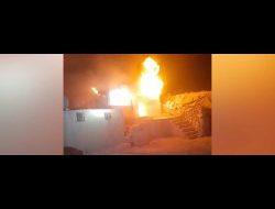 منزل أحرقه المستوطنون في تجمع خربة اصَفِي التحتا في  تلال جنوب الخليل