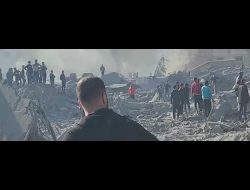 موقع القصف في حي الشجاعية في شمال قطاع غزة. تصوير: الجزيرة، 2.12.23