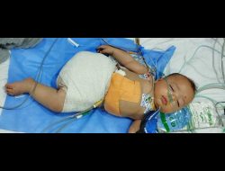 هاني زيارة في المستشفى بعد إصابته.  قدمتها العائلة مشكورة