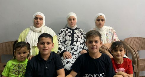  From left, top: Amal Rif’at al-Kurd and her daughters Sama and Fatimah. Bottom: Her son, Karim, and her sister's, Bushra children; Sa'id, Juri and Rafif. Photo courtesy of the witness