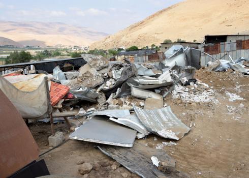 ההריסות באל-מוסאפאח. צילום: עארף דראר'מה, בצלם, 11.1.18