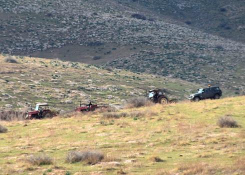 Confiscates of the tractors. Photo by  ‘Aref Daraghmeh, B’Tselem, 3 Jan. 2020
