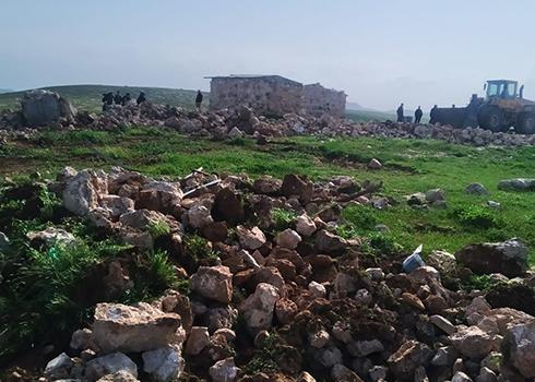 One of the seasonal homes in al-Muntar before it was demolished. Courtesy of a community member, 19 March 2020