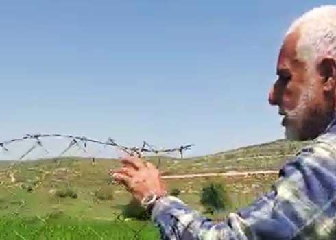 سياج في ترمسعيّا أتلفه مستوطنون، 14.4.20