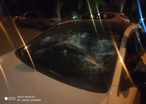  نوافذ مكسورة في سيارة يزن دوابشة، 16.5.20