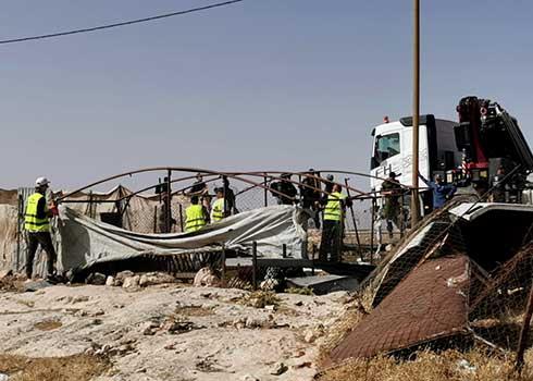 The confiscation in Birin. Photo by Nasser Nawaj'ah, B'Tselem, 8 June 2020.