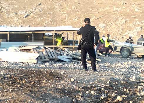 The demolitions in the al-Muntar community. Photo courtesy of community resident