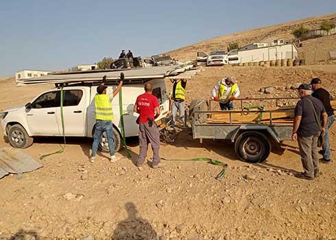 The confiscation in Wadi Abu al-Hindy community. Photo courtesy of residents