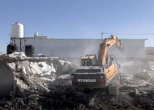 הריסת הבית באזור אל-ח'אלידייה