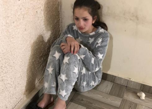 سما بوزية (11 عاما) التي هاجمها المستوطنون في كفل حارس، 24.12.20. تصوير: عائلة بوزية