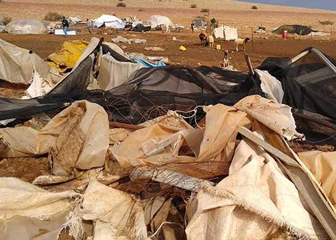 هدم خربة حُمصة ، كانون الأول 2020. تصوير سريت ميخائيلي  حمصة  ، بتسيلم