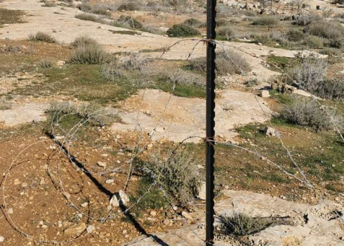 הגדר שהשחיתו המתנחלים. צילום: איסמאעיל סאלח 