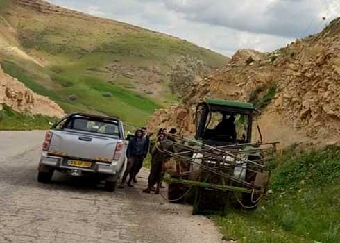 החרמת הטרקטור בבקעת הירדן. צילום: עארף דראר'מה, בצלם, 15.3.22