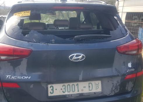 One of the vandalized cars. Photo courtesy of the residents
