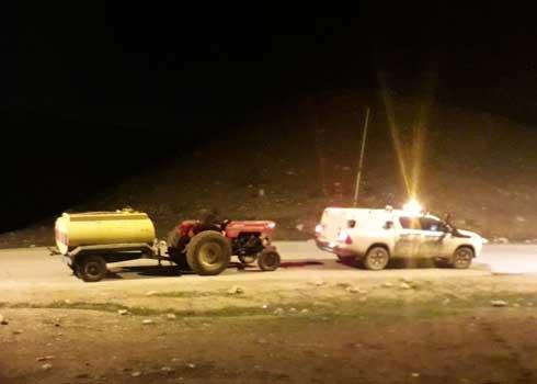 One of the confiscated tractors. Photo courtesy of the residents 