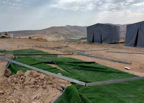 The location of the dismantled structure. Photo by ‘Aref Daraghmeh, B’Tselem, 2 Jan. 2023 