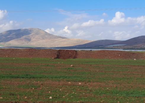 A rural access road blocked by the Israeli military on 15 Jan. 2023. Photo: 'Aref Daraghmeh, B'Tselem, 2 Feb. 2023 