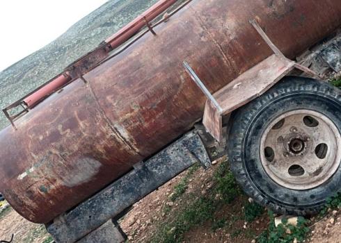 מכל המים לפני שנגנב. התמונה באדיבות אבו אל-כבאש 