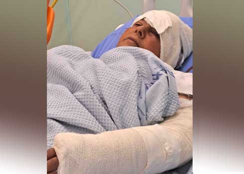 האג'ר כעאבנה בבית החולים. צילום:  איאד חדאד, בצלם