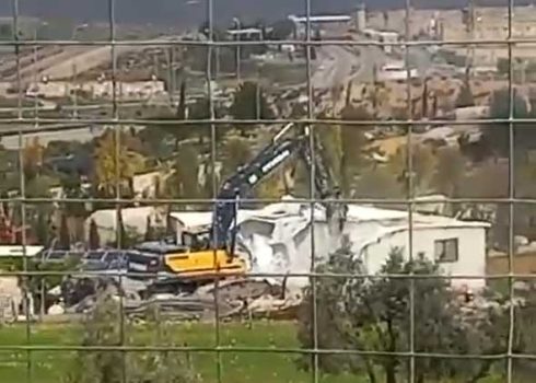 The demolition of the house in Khirbet Lasefar