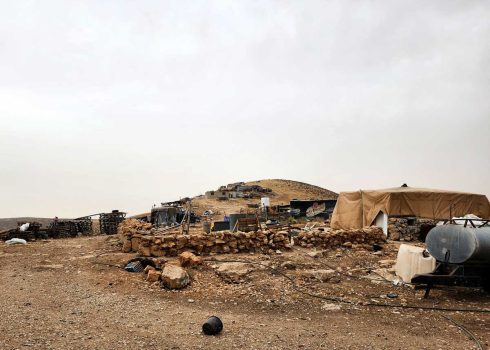 Structures in the community of Kh. a-Rahwah in May 2024. Photo: Nasser Nawaj’ah, B’Tselem 