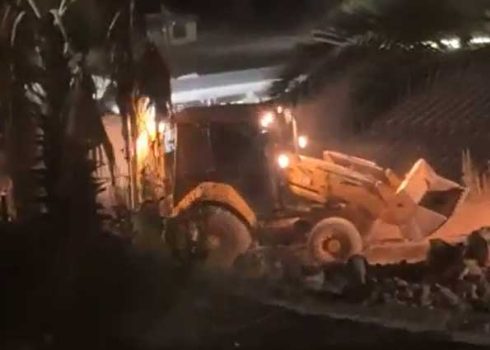 The confiscated digger. Photo courtesy of the residents 