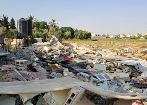 The ruins of the home in ​ ​al-Matar. Photo: ‘Aref Daraghmeh, B’Tselem, 29 June 2024