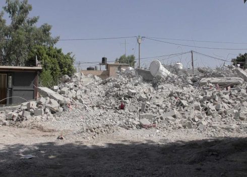 The ruins of the building in al-‘Auja, Photo: ‘Aref Daraghmeh, B’Tselem  