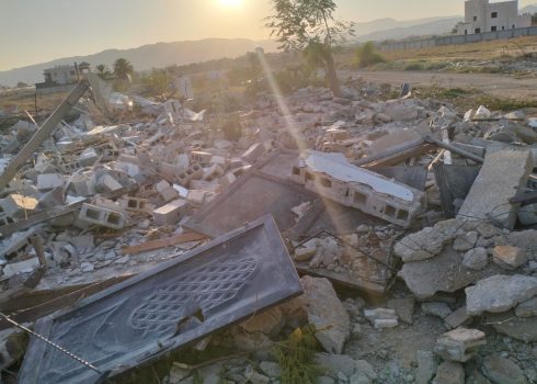 The ruins of the family’s home in al-Matar. Photo: ‘Aref Daraghmeh, B’Tselem