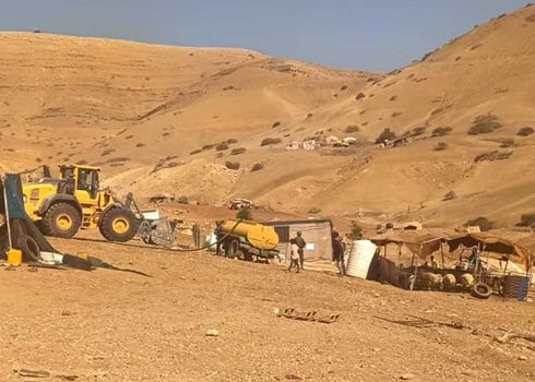 הריסת הבית באל-בורג'. צילום: עארף דראר'מה, בצלם