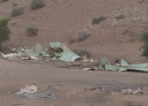 Some of the homes demolished by the Civil Administration. Photo: Aref Daraghmeh, B'Tselem