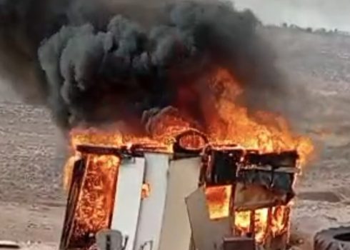 האסם ששרפו המתנחלים. התמונה באדיבות המשפחה