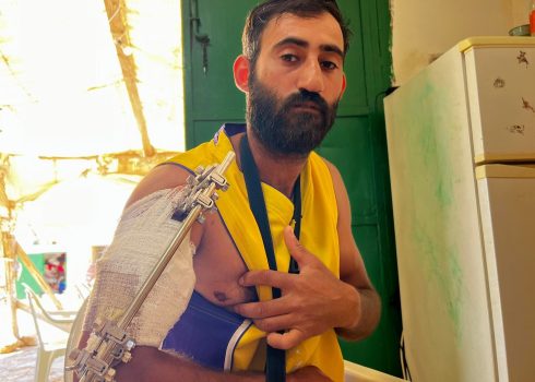 מוחמד אל-כבאש בבית החולים. התמונה באדיבותו