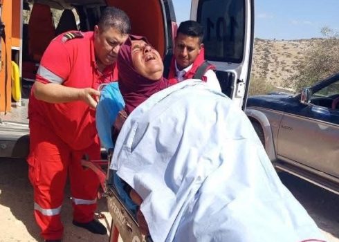 Saltieh ‘Aryan being evacuated to hospital. Photo courtesy of local residents 