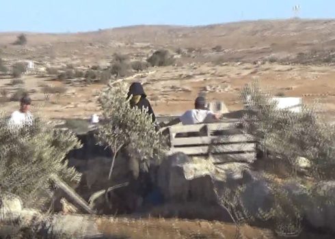 המתנחלים פולשים לחצר בית. התמונה באדיבות התושבים