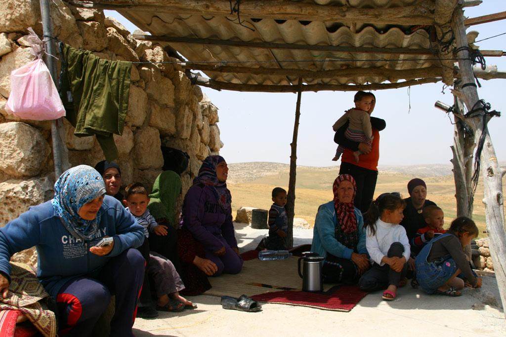 Palestinian women, Khirbet Zanutah, South Hebron Hills, 3 May 2012. Photo: 
B'Tselem.