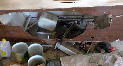 Damaged property and mess left by soldiers in the 'Ata home. Photo courtesy of the family, 21 June '17 Damaged property and mess left by soldiers in the 'Ata home. Photo courtesy of the family, 21 June '17